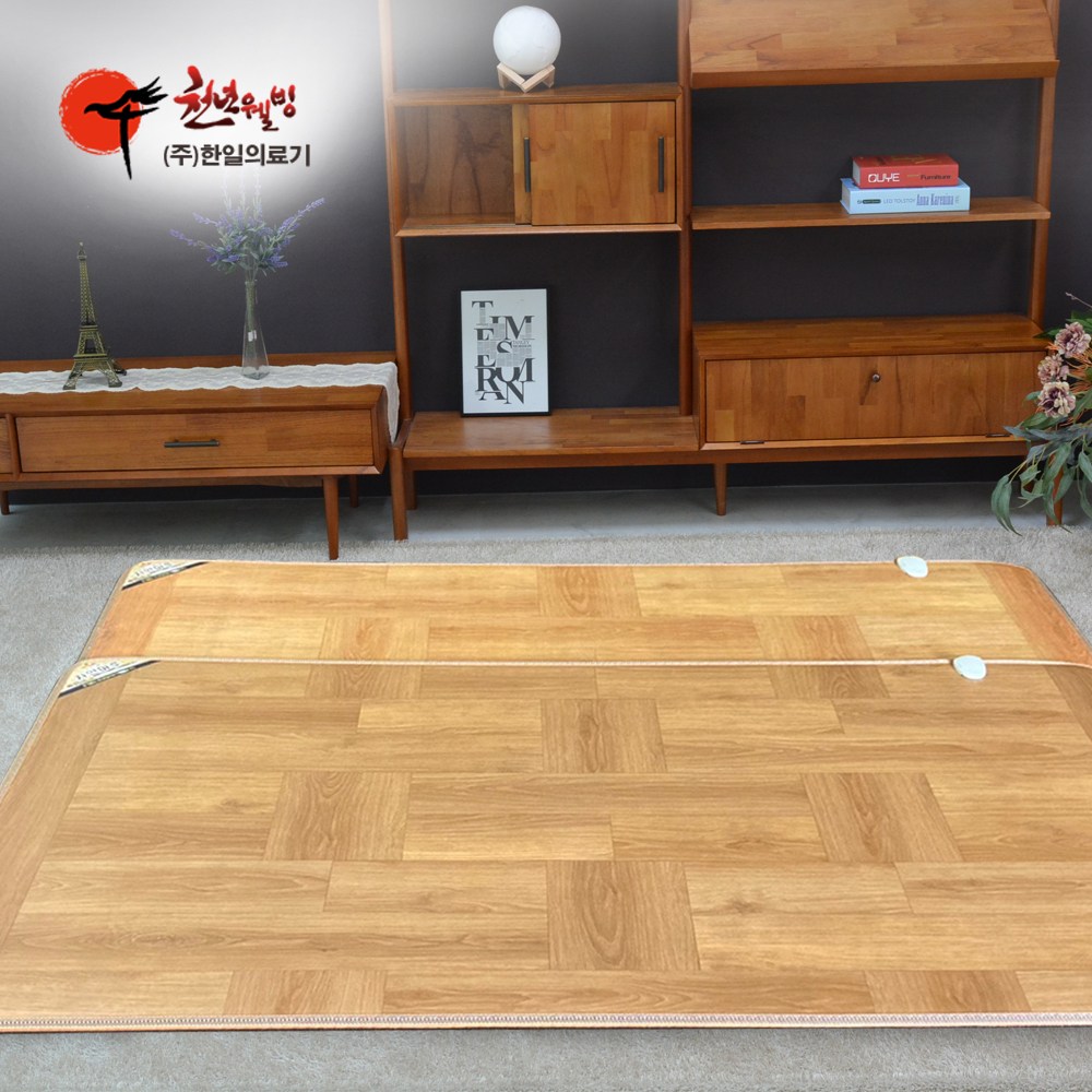 한일의료기 정품 전기장판 자연마루 방수 모노륨 전자파없는 무자계  온열장판 바닥용 거실용 카페트매트 빈티즈 152,720원