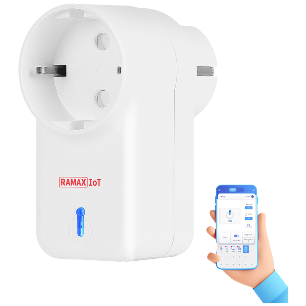 라맥스 스마트플러그 Wi-Fi 원격제어 국내제작 16A 3520W RPG-724S 25,000원