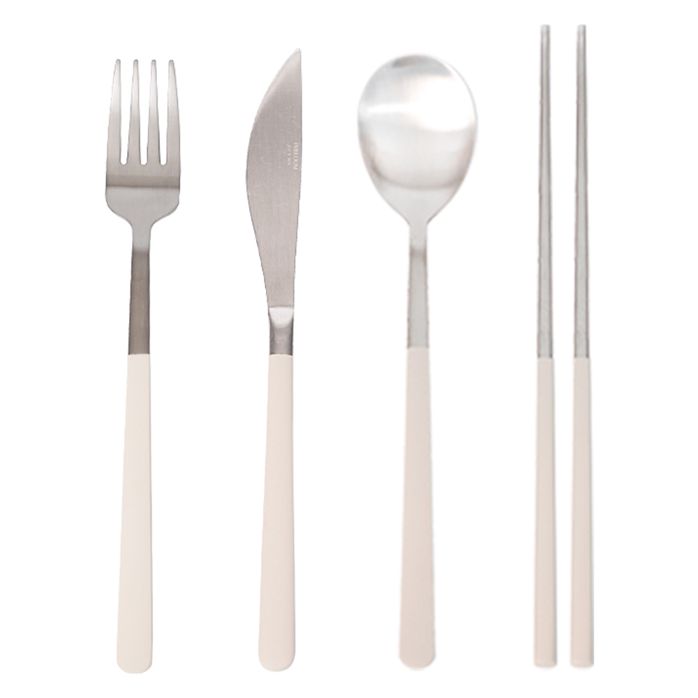 인블룸 메리시아 스텐304 1인 커트러리 4종 세트 15,500원