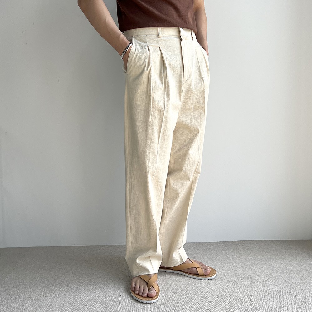 남자 여름 린넨 벨트 와이드 슬랙스 44,900원