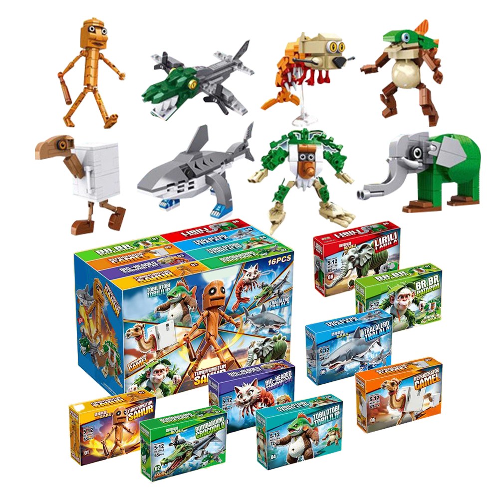 이탈리안 브레인롯 버전3 8종 블럭 세트 캐릭터 블록 9114, 1세트 22,900원