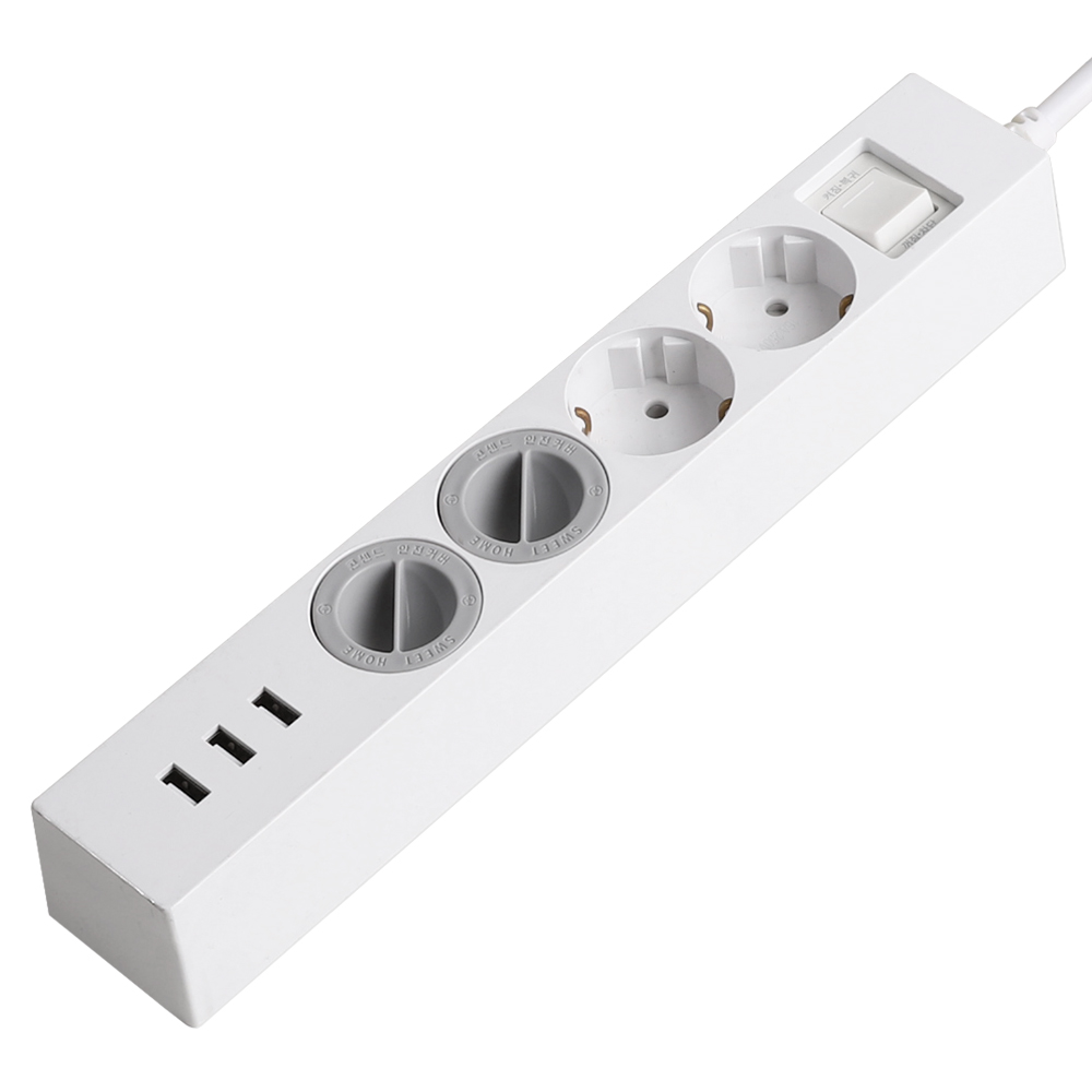 스윗홈 국산 USB 3포트 과부하차단 멀티탭 4구 + 안전커버 2p 세트 33,900원