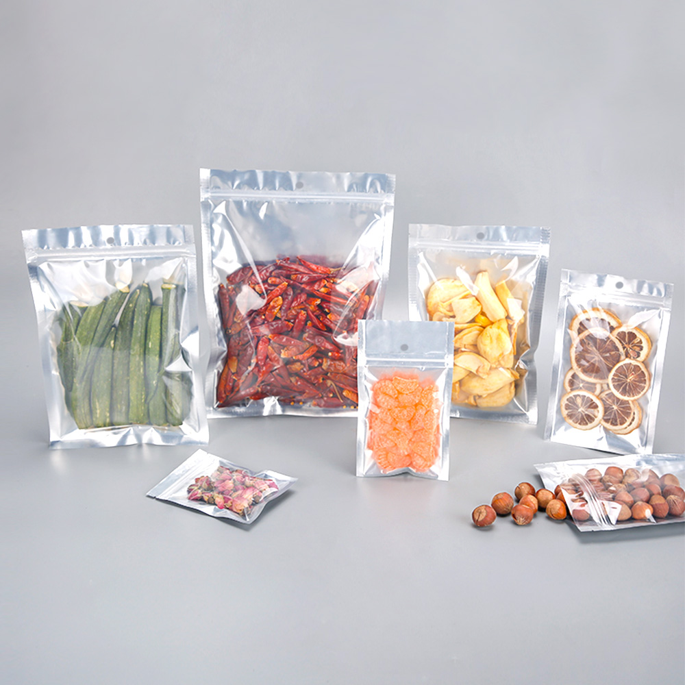 전면 투명 후면 은박 지퍼백 100매 12종 사이즈 선택  쇼핑몰 선물 패키지 밀폐 지퍼팩 고급 상품 포장 7,180원