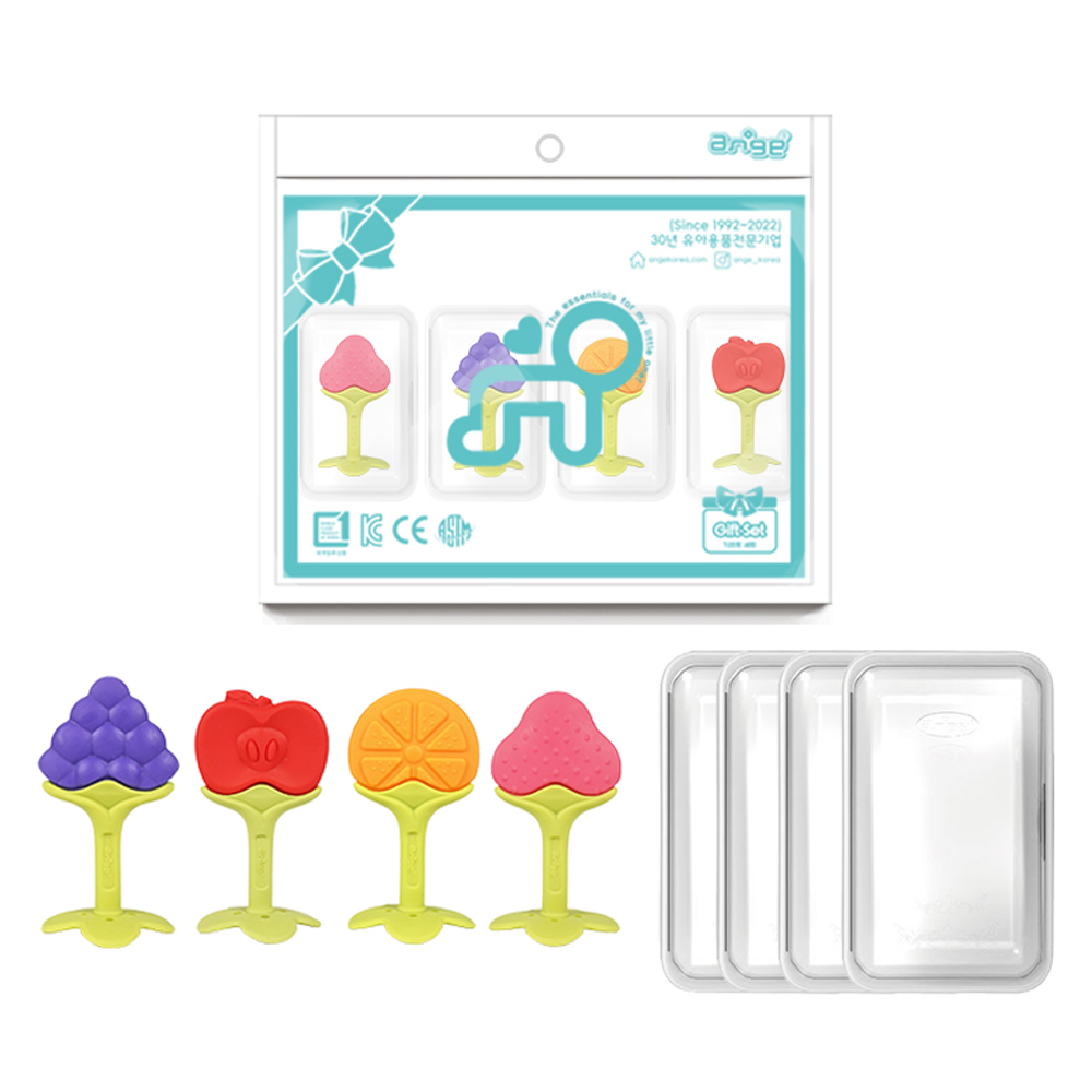 앙쥬 치발기 4종 세트, 혼합색상, 1세트, 치발기 딸기 + 오렌지 + 포도 + 사과 31,400원