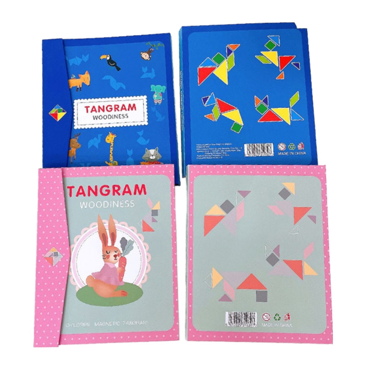 자석 칠교놀이 도형 도안 블록 세트 탱그램 유아 초등 교구 학습 장난감, 1개, 1인용, G0025 칠교놀이_핑크 2,890원