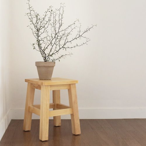 고무나무 원목 베이직 사각스툴 2size (택1), 1개, 35cm (단일색상) 39,000원