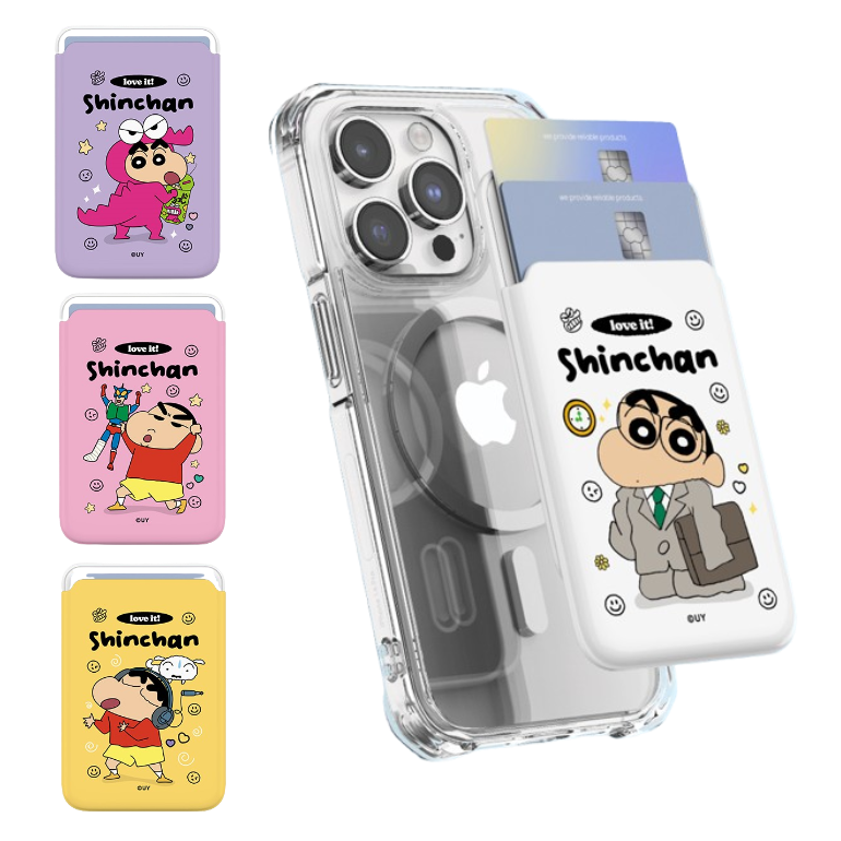 아이폰17 프로 출근하는 회사원짱구 초코비 짱구 액션가면 짱구 맥세이프 슬라이드 카드지갑 17,400원