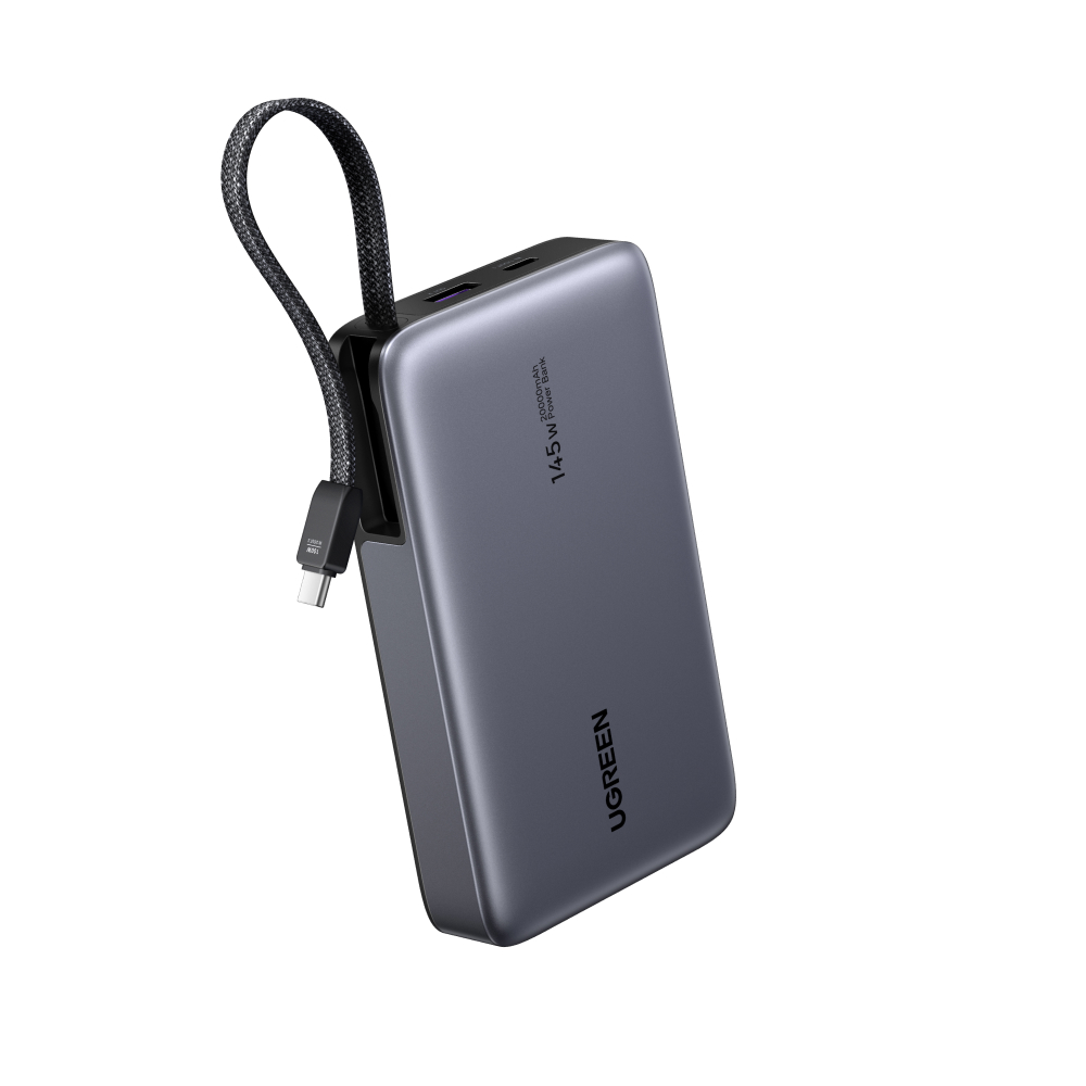 UGREEN 유그린 20000mAh 145W 보조배터리 C타입 케이블 일체형 노트북용 보조배터리 72Wh 초고속 충전 CCC인증 출장 필수템 맥북 프로/아이패드/아이폰/삼성 S25, Grey, PB551 76,900원