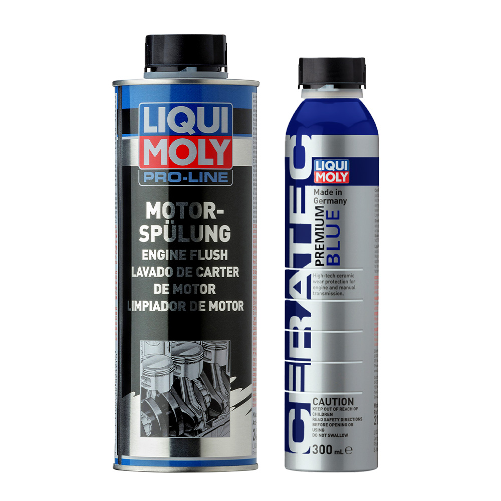 리퀴몰리 엔진관리 프리미엄 세트 프로라인 엔진 플러싱 500ml + 세라텍 프리미엄 블루 300ml 가솔린 디젤 엔진코팅제, 모든 연료 유형, 1개 90,000원