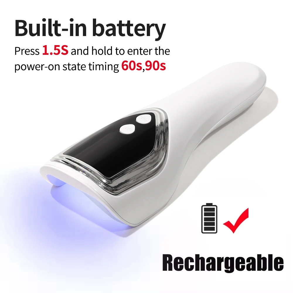 LULAA 핸드 헬드 UV LED UV 네일 램프 업그레이드 된 충전식 네일 램프 네일 아트 빠른 건조 기계 휴대용 13,600원