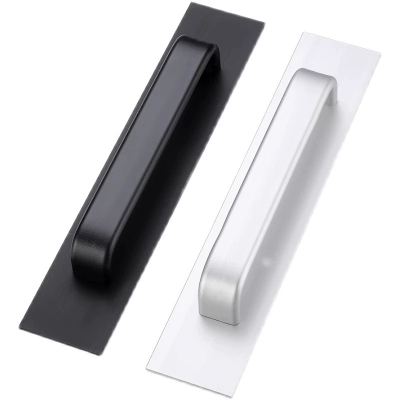 무타공 접착 부착식 슬라이드 다목적 도어 손잡이 2개입, 블랙, 1세트 11,890원