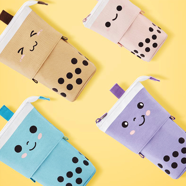 5시 당일출고 신학기선물 길이조절 귀여운 버블티필통 필기구 파우치 빠른배송, 퍼플 16,650원