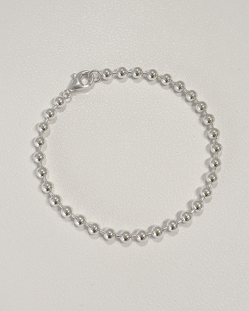 모두디자이너 실버925 페를 심플 4mm 은볼 체인 볼드 팔찌 141,500원