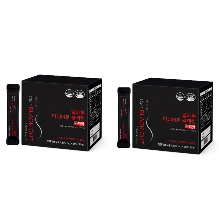 올바른건강식품 다이어트 블랙컷 커피맛 60p, 90g, 2개 14,950원