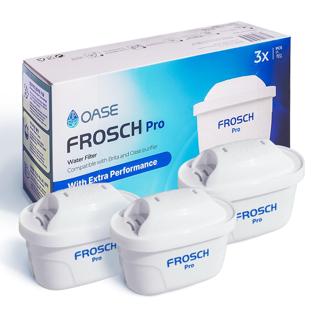 오아세 브리타 정수기 필터 호환 프로쉬 프로 필터, 3개, Pro (브리타정수기필터 호환) 17,900원