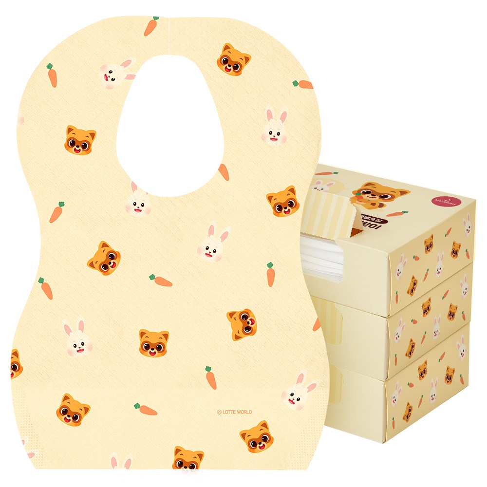 아띠래빗 유아용 일회용 방수 턱받이, 로티프렌즈, 20개입, 3개 14,960원