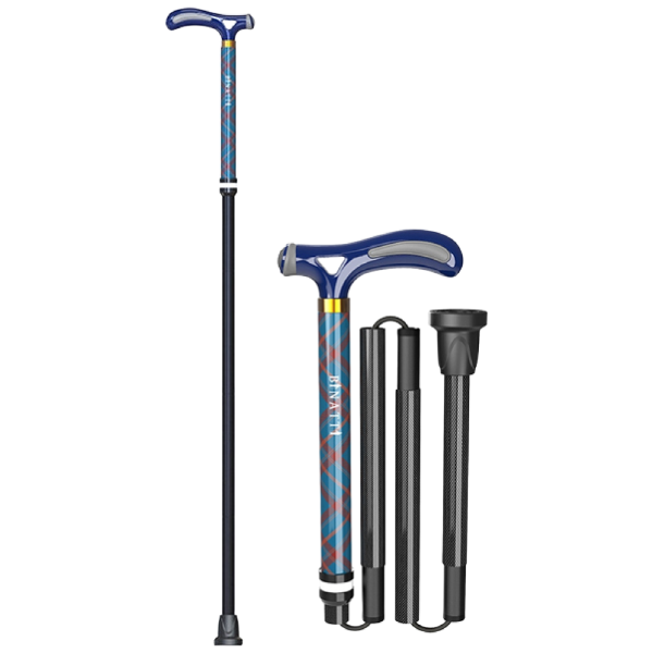 비나띠 SF01 5단계 높이조절 가벼운 접이식 휴대용 노인 카본지팡이 296g 63,900원