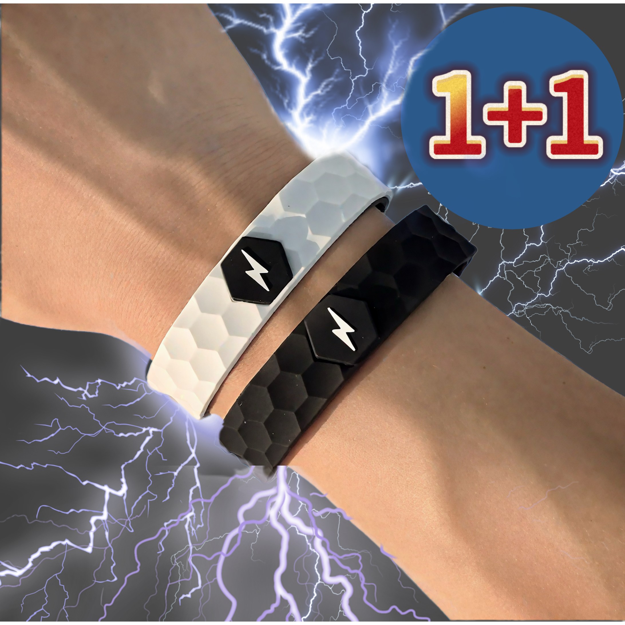 음이온 정전기 방지 팔찌 건강 완화 방수 러닝 밴드 1+1, 1개, 블랙+화이트 6,190원