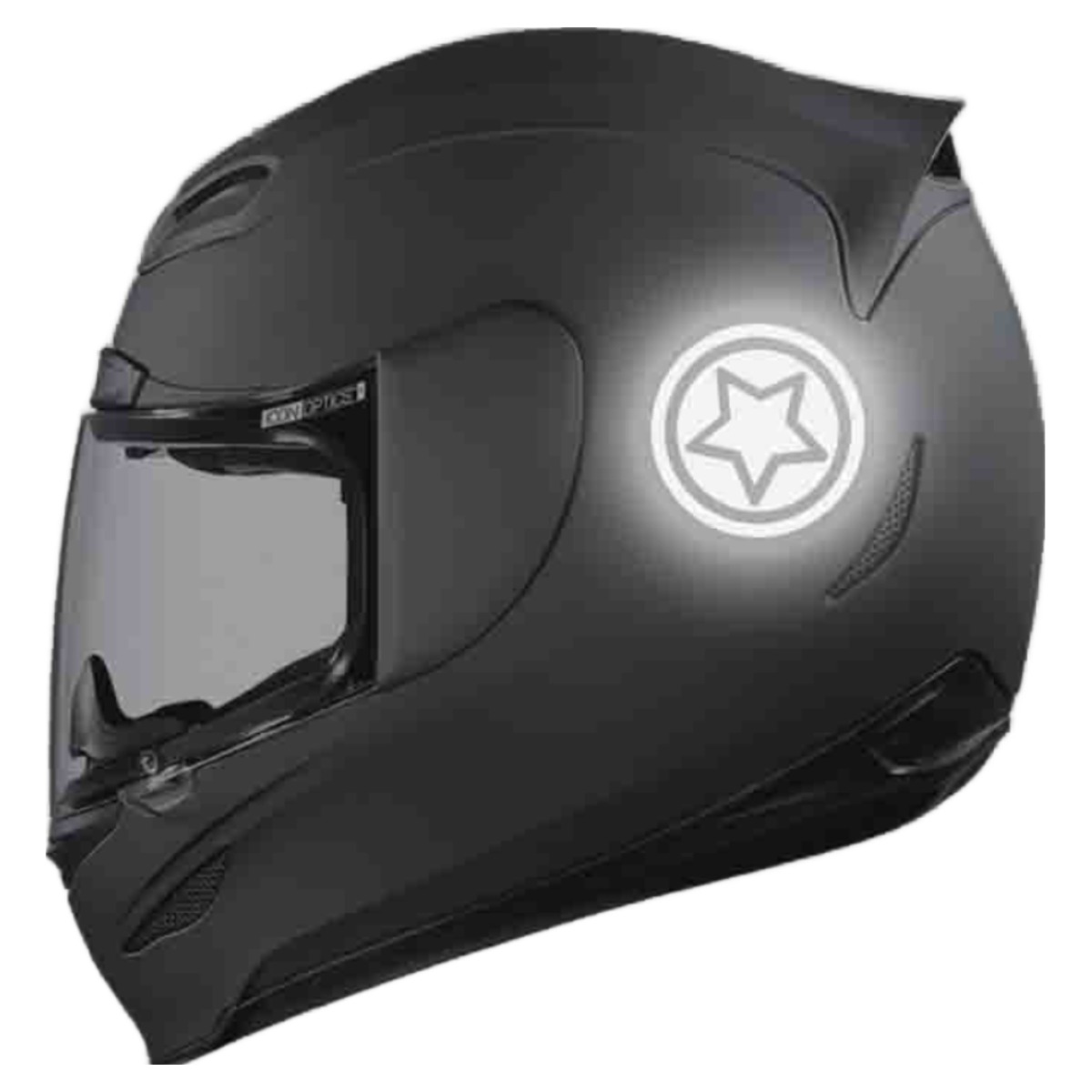 라인컷 오토바이 헬멧 킥보드 별모양 안전 반사 스티커 LF-006, 흰색반사 1장, 1개 1,000원