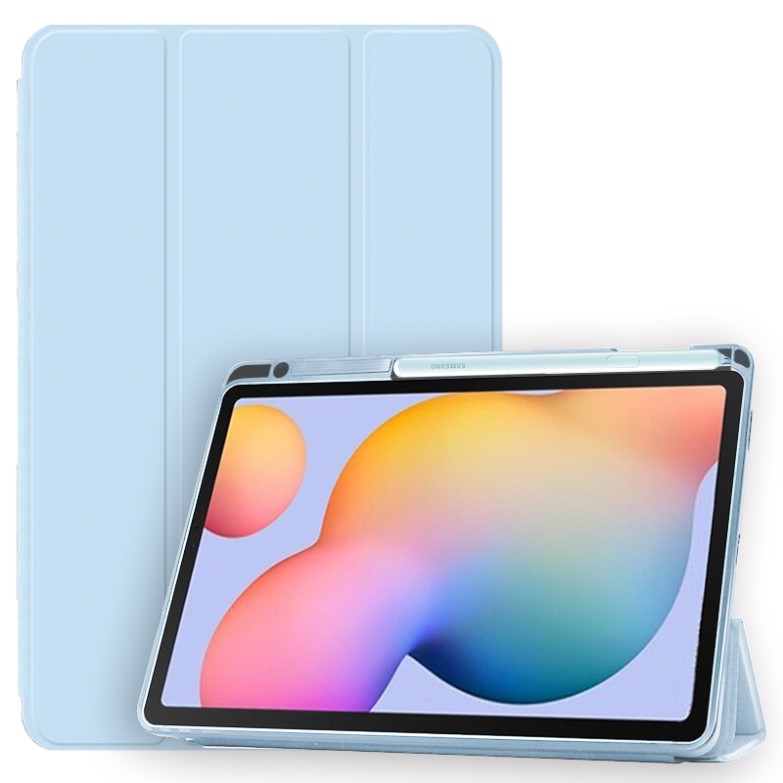 지에스비케이스 갤럭시탭 S펜 수납 파스텔 스마트 커버 케이스, 스카이블루, 1개 14,400원