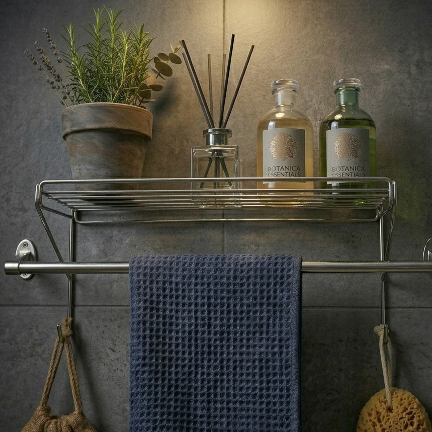 피니시웰 304 스텐 욕실 선반 걸이식 무타공 수건걸이 선반 거치대 19,610원