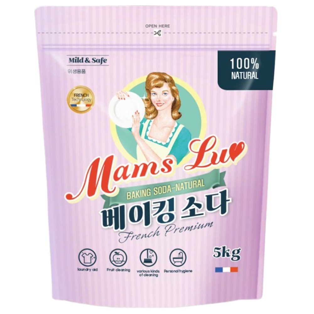 맘스럽 베이킹소다 파우치 5kg 프리미엄 프렌치 식품첨가물 1등급원료사용 프랑스명품 9,890원