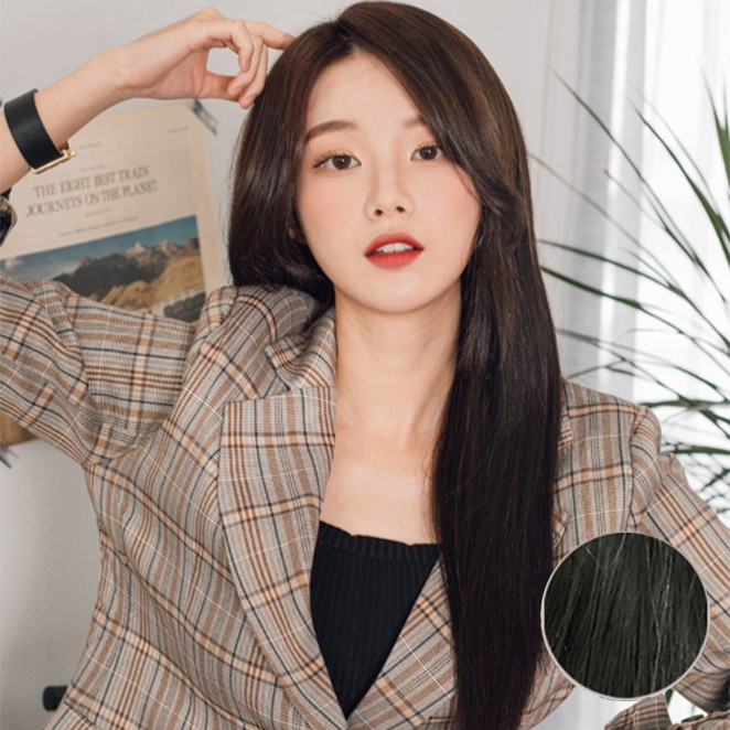 가발매니아 최고급 레미모 5피스 20인치 51cm 단발머리용 (100%인모), 내츄럴블랙, 1개 358,000원