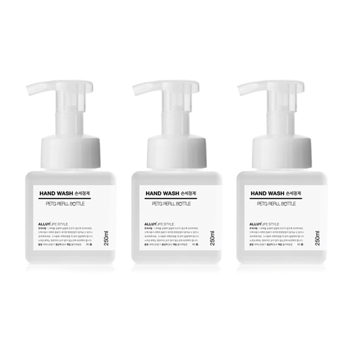알루이 거품용기 욕실디스펜서 공병 250ml 백색, 백색, 3개 9,900원