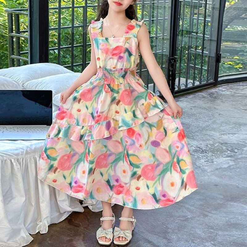 해피유통 여아 꽃무늬 퍼프 스커트 여름 민소매 달콤한 디자인디자인14세 이상 23,720원