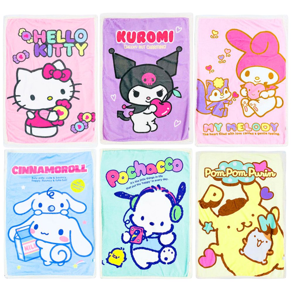 산리오 대형 무릎 캠핑 담요 시나모롤 쿠로미 마이멜로디 포차코 헬로키티 폼폼푸린 캐릭터 블랭킷 차량용 29,980원