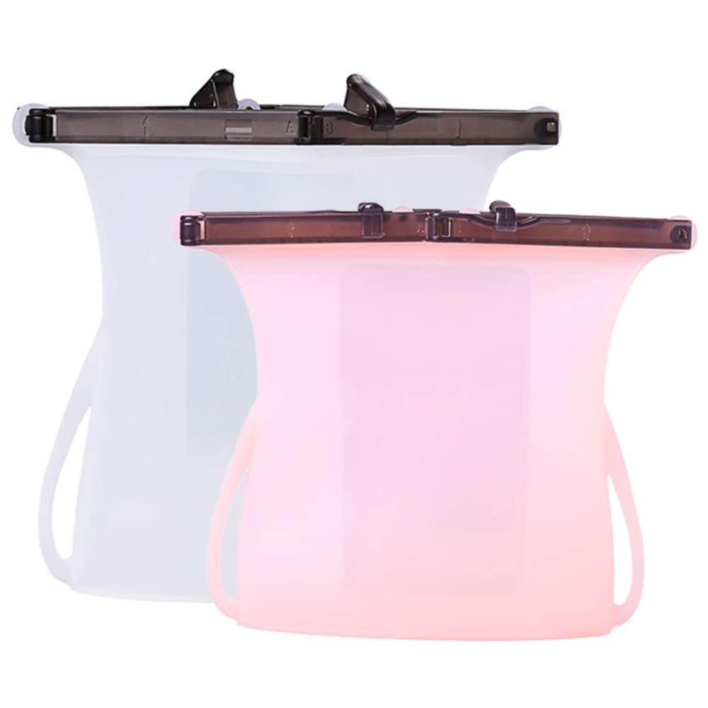 [세트상품] 실리콘지퍼백 똑딱이형 1000 / 1500 2종세트, 1세트, 랜덤 51,000원