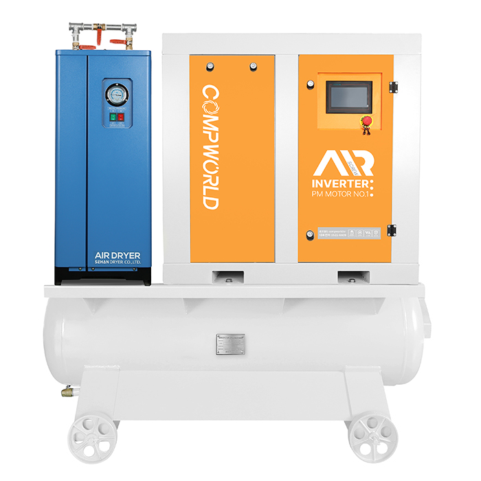 콤프월드 스크류 인버터 탱크일체형 저소음 CDV-TD-10 에어 콤프레샤 PM모터 채용 10마력 240L 6,105,000원