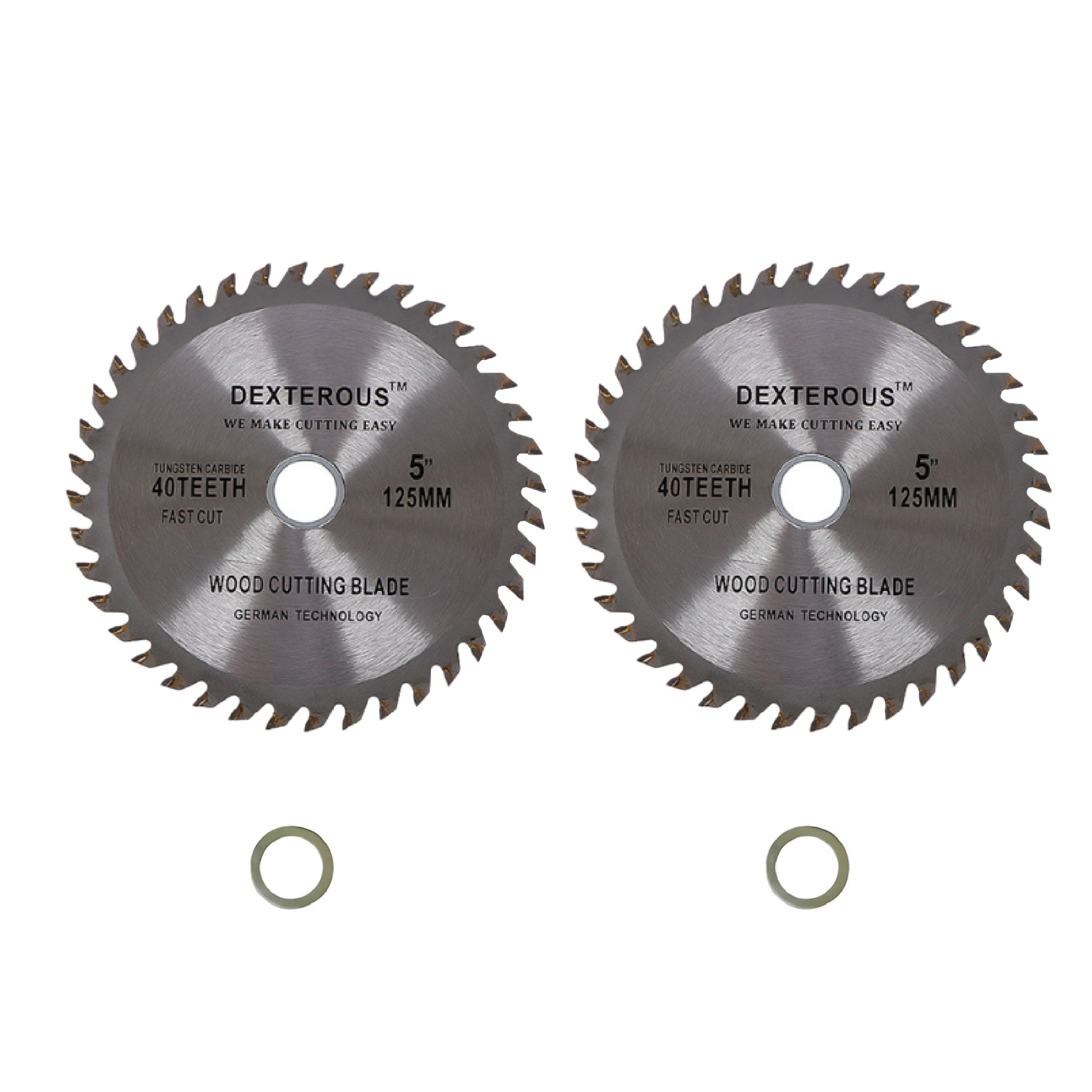 5인치 목공용 그라인더날 125mm 2개입 톱수40개 초경팁 목재용 절단날 원형 톱날 초경 톱수40개 팁쏘 목공날 목공톱날, 1세트 15,500원