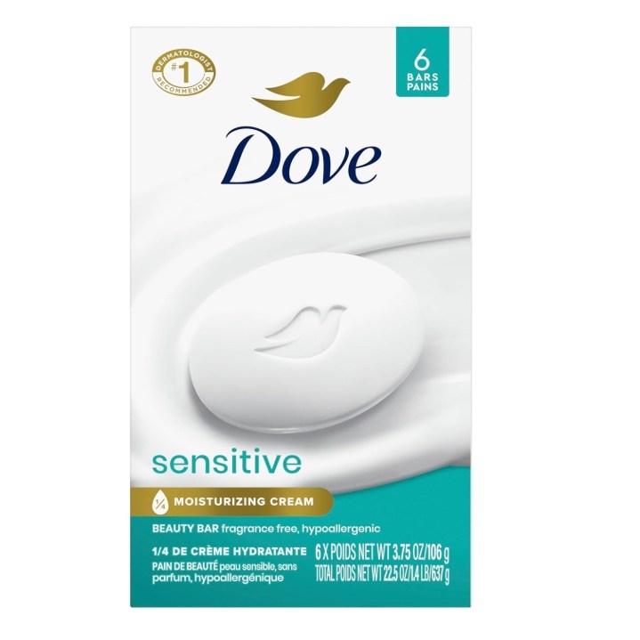 국내배송 도브 센서티브 모이스처라이징 비누 6개 1set, 106g, 6개입, 센서티브 29,900원
