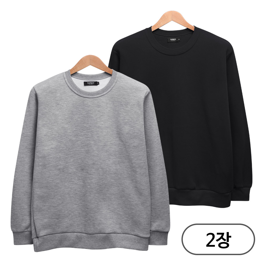 탑보이 2장 세트 데일리 특양면 기모 맨투맨 (SCC5230PT) 55,790원