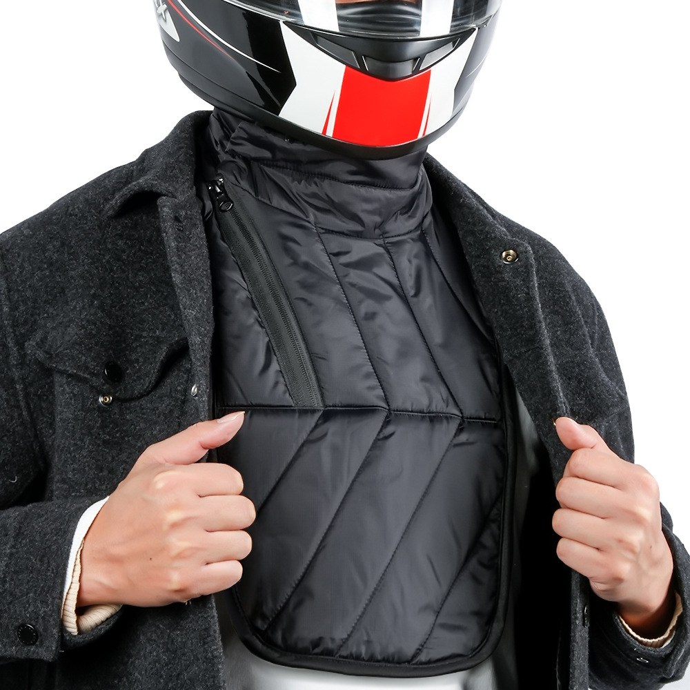 2026년 신상 FOOI 오토바이 최강력 방한 방풍 보호 가슴 목토시 넥워머 5시전 당일발송, 블랙 33,200원