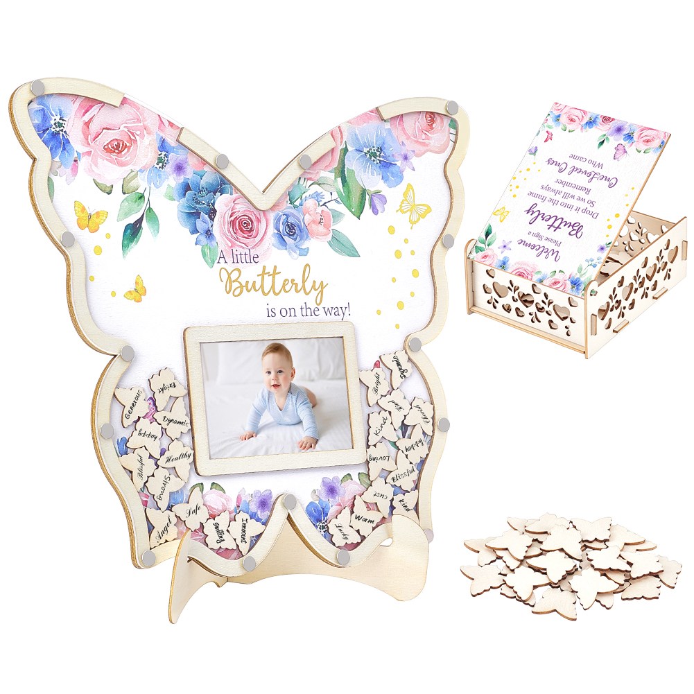 나비 디자인 파티 사인북 방명록 메시지북 기념품 수집장, 1개, 버터플라이 24,820원