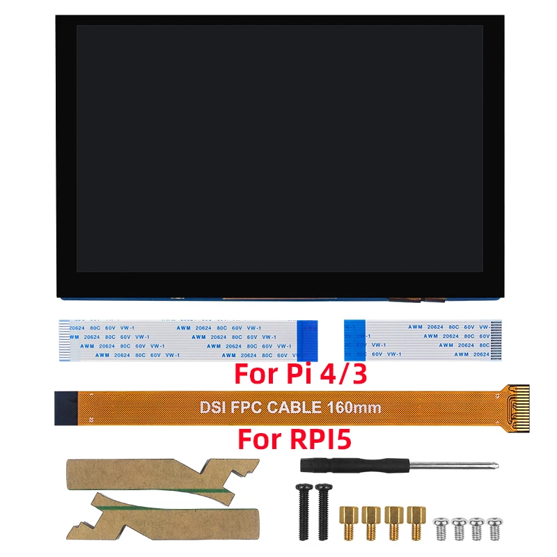 라즈베리 파이 5 인치 DSI LCD 정전식 스크린 800x480 MiPi 디스플레이 4B + 모니터 거치대 포함 58,600원