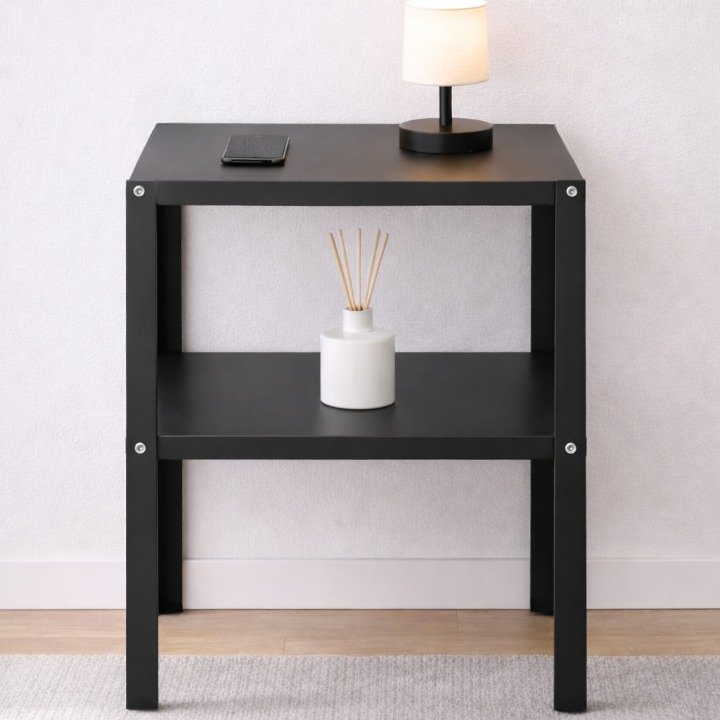 레프유 철제 미니 2단 협탁 사이드 테이블, 1개, black 24,380원