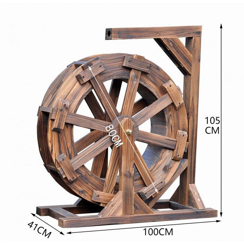 대형 연못 물레방아 정원 조경 분수 폭포 장식 카페 펜션 야외 인테리어 200cm, 1개, 바퀴 직경 80cm 785,200원