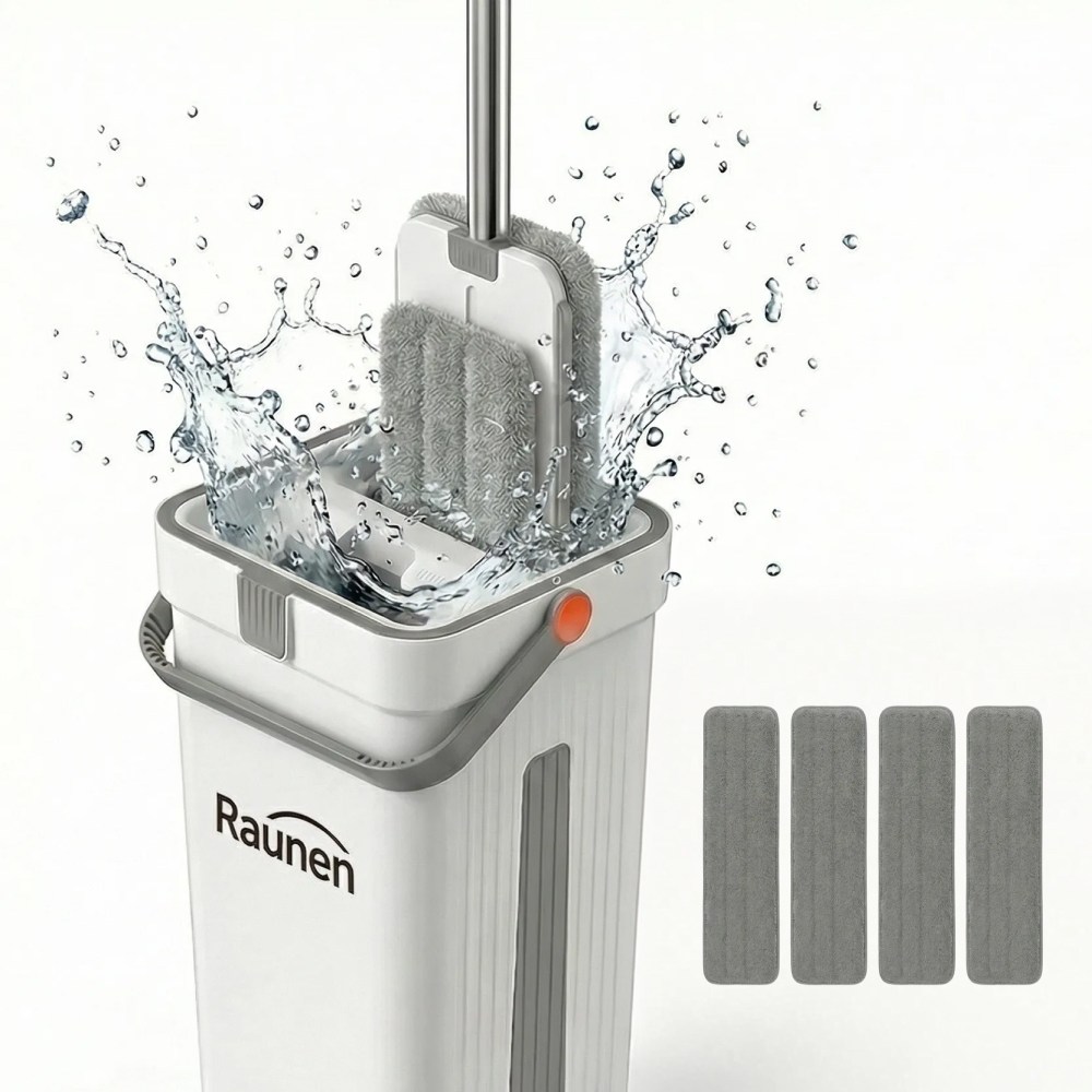 라우넨 노터치 올인원 극세사 길이조절 밀대걸레, 1세트 26,500원