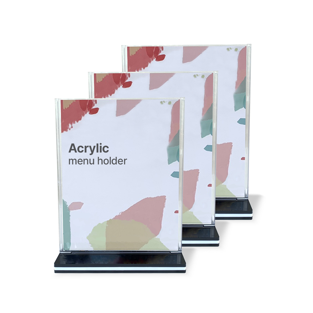 애드라벨 블랙 아크릴 메뉴판 POP 꽂이 세로형 6,500원