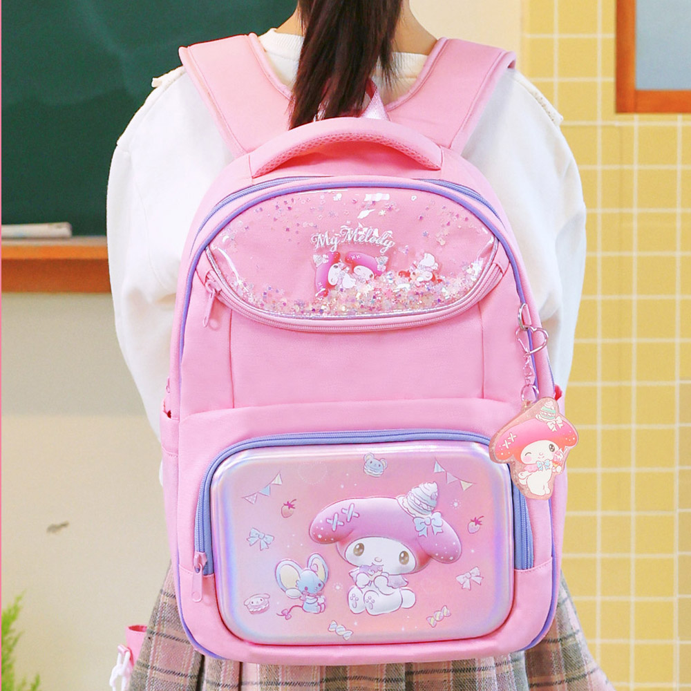 산리오 초등 저학년 책가방세트 더블 포켓 초등학생 책가방 신주머니 쿠로미 마이멜로디 75,000원