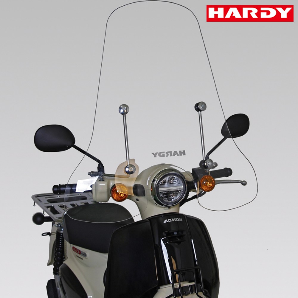 ab HARDY 오토바이 바이크 혼다 슈퍼커브110 롱 윈드스크린 클리어 2018-2020, 1개 125,000원