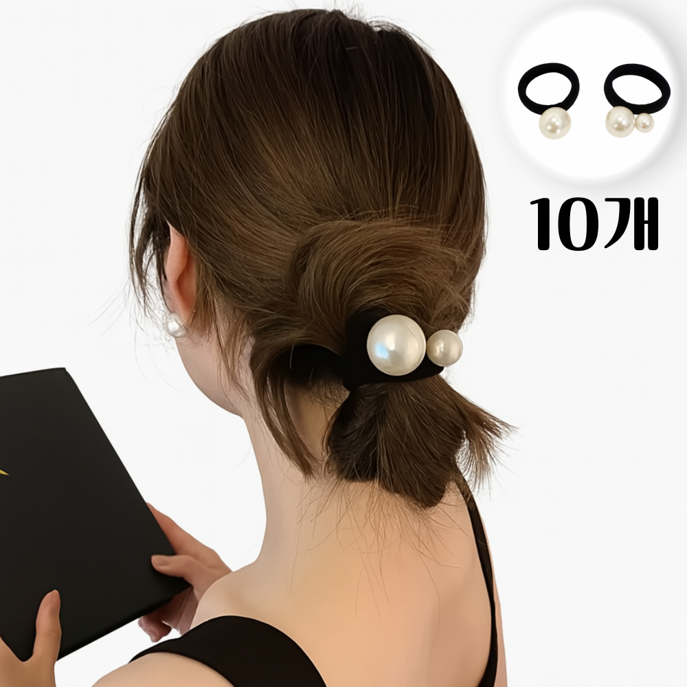 엔케이원 간편연출 데일리템 하객템 진주 머리끈 10,800원