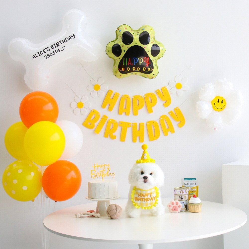 이벤트홀릭 강아지 고양이 생일파티용품 레터링 세트 체크 케이프 고깔 17,950원