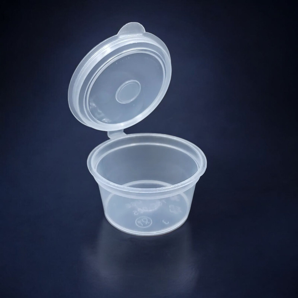 원터치 원형 투명 컵 깨 양념 통 소스 용기, 1개, 50개 8,290원