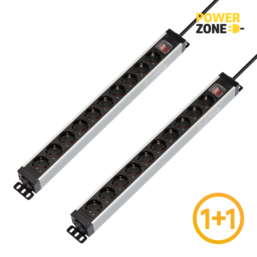 1+1 파워존 고용량 알루미늄 10구멀티탭 과부하차단 통합스위치 서버탭 1.5m 3m 5m 68,000원