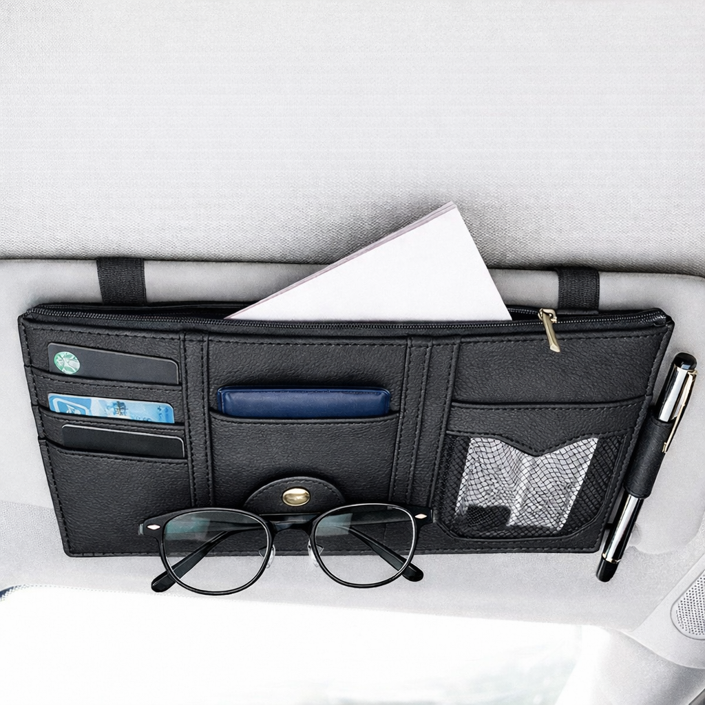 무아랑 밴드고정 안전보관 선바이저 수납 포켓, 블랙, 1개 13,400원