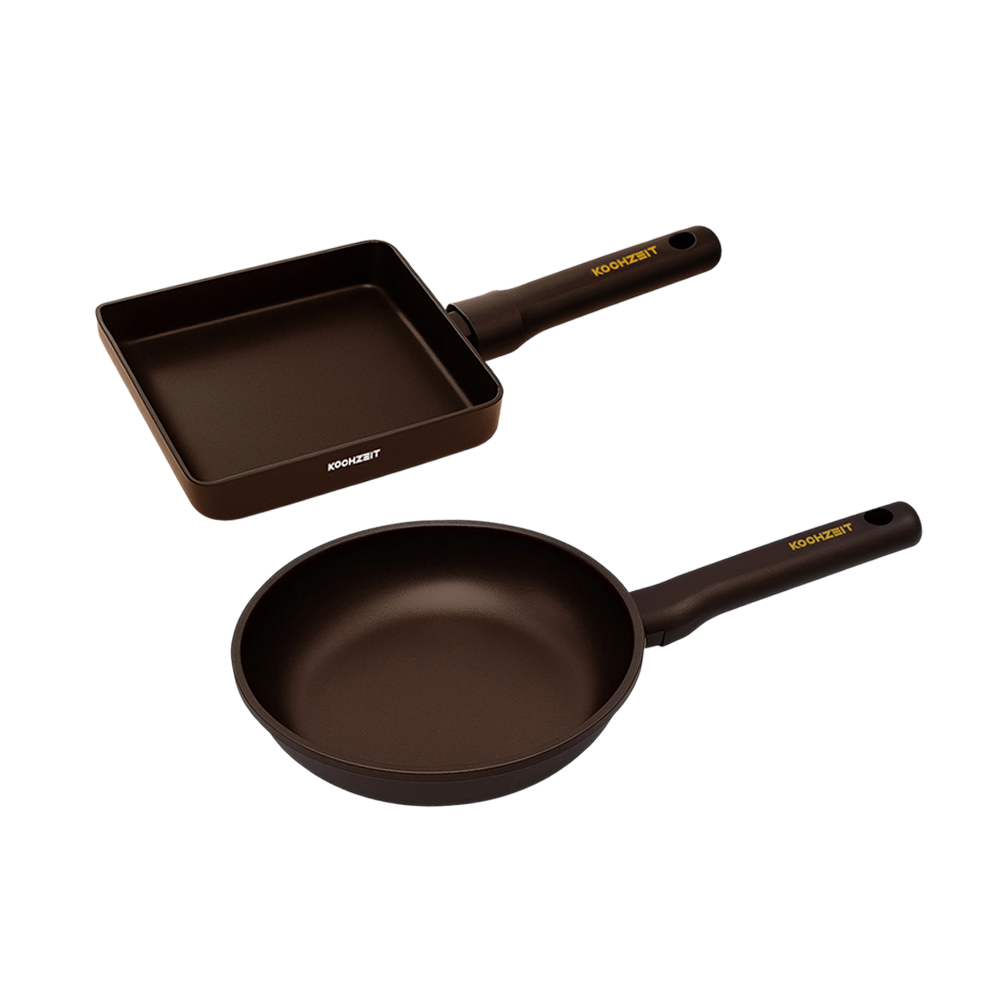 코젤 다이애나 인덕션겸용 세라믹코팅 프라이팬 계란말이팬 2종세트, 1세트, 프라이팬20cm+사각프라이팬18x15cm, 초코브라운 27,500원